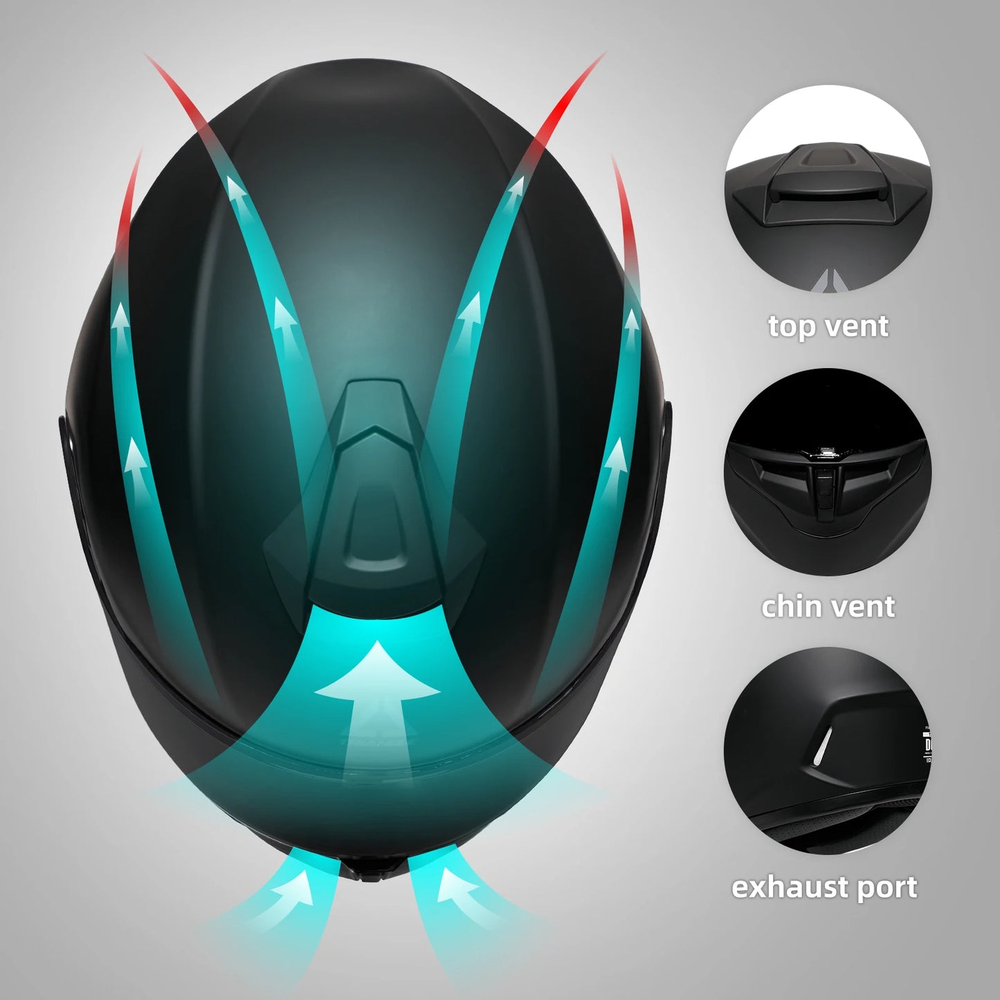 Unisex Full Face Motorcycle Helmet Moto Helmets for Men Women